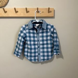 Boys plaid button down shirt